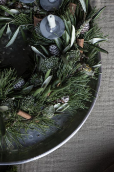 IB Laursen Tablett gehämmert H 2.5cm